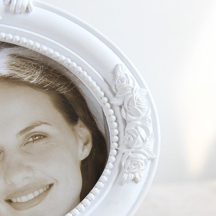 Vintage Cherub Oval Photo Frame – Resin