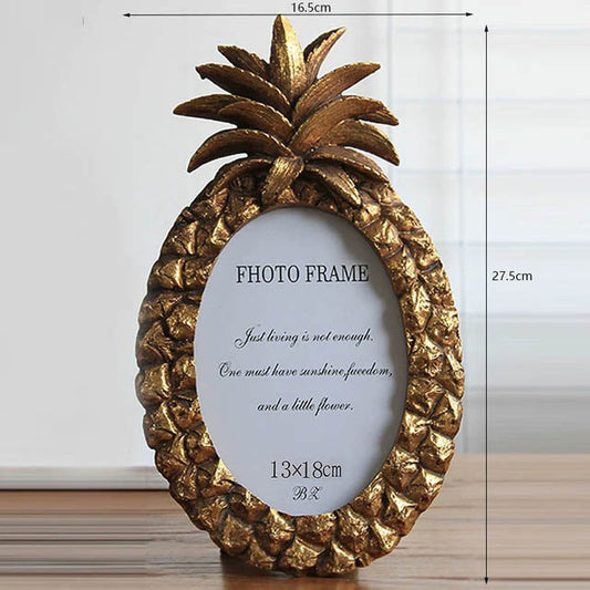 Retro Gold Pineapple Resin Photo Frame