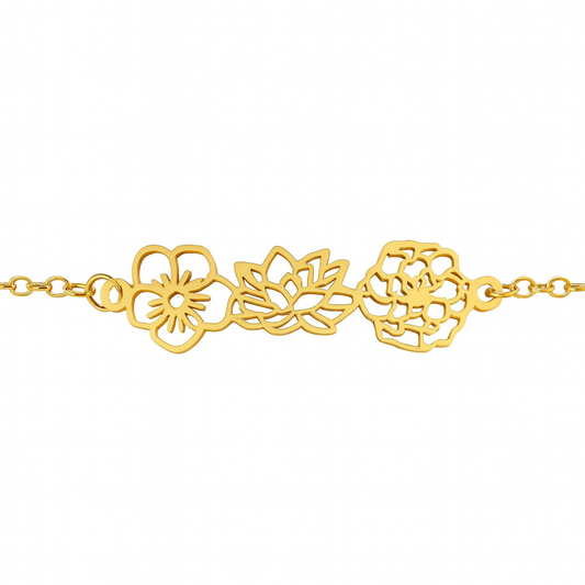 Custom Birth Flower Bracelet – Bloom With Meaning